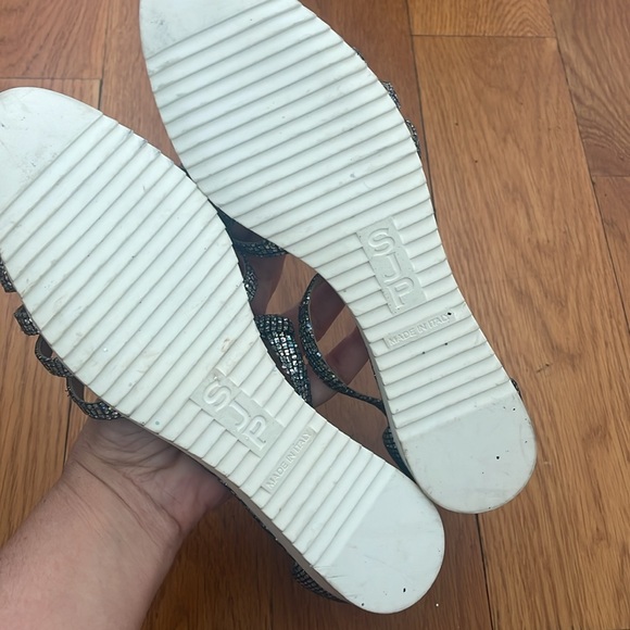 SJP Meteor Silver Scintillate Sandals 36 - Picture 10 of 13